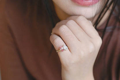 Handmade moissanite ring