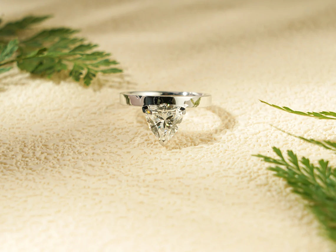 Trillion diamond ring