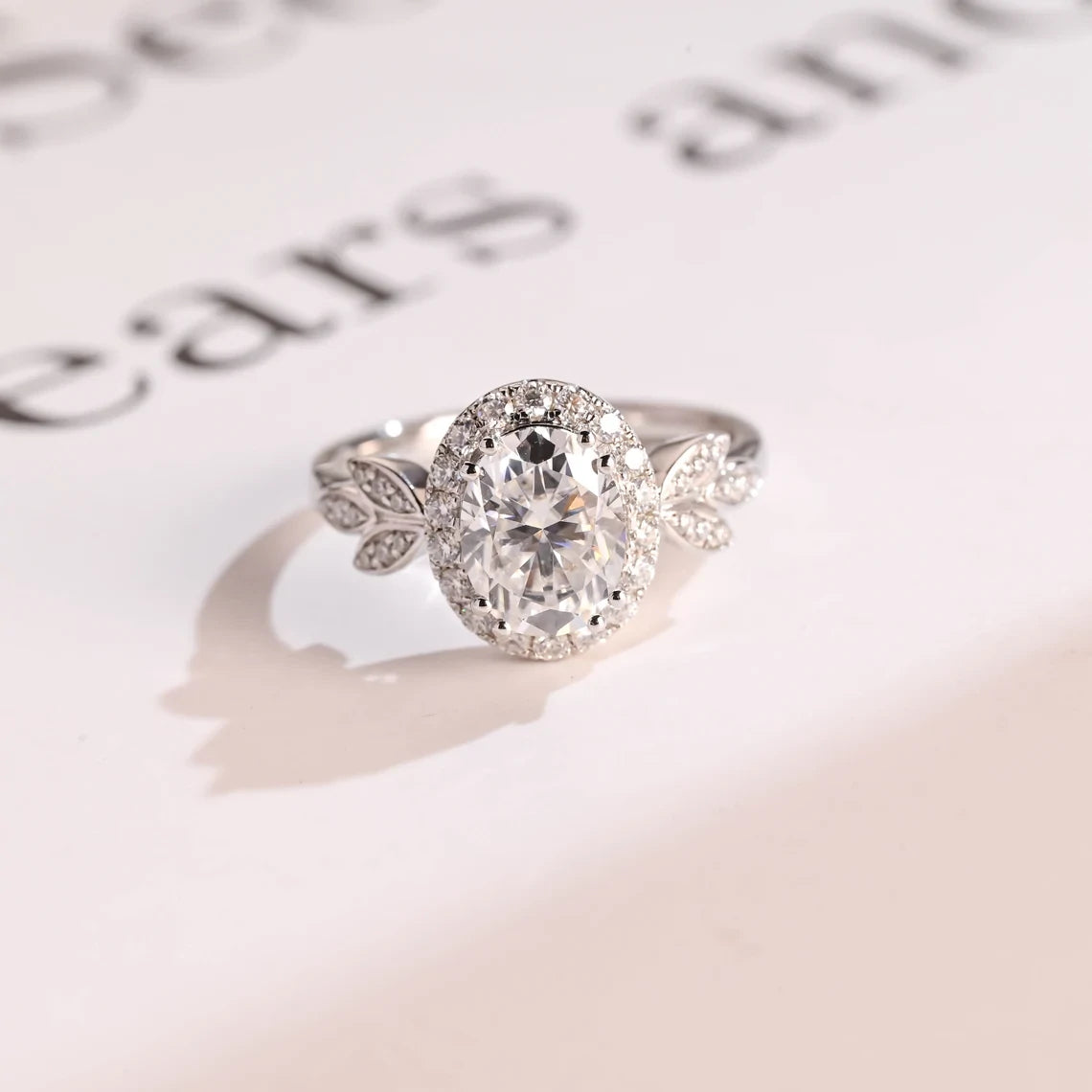 Oval Moissanite Engagement Ring