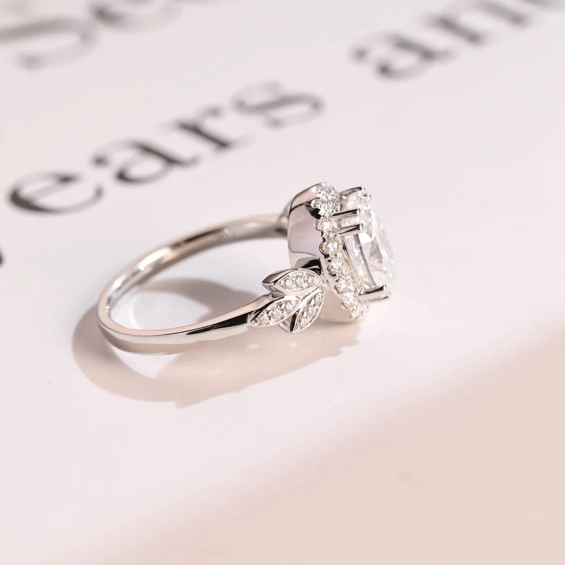 White Gold Moissanite Ring