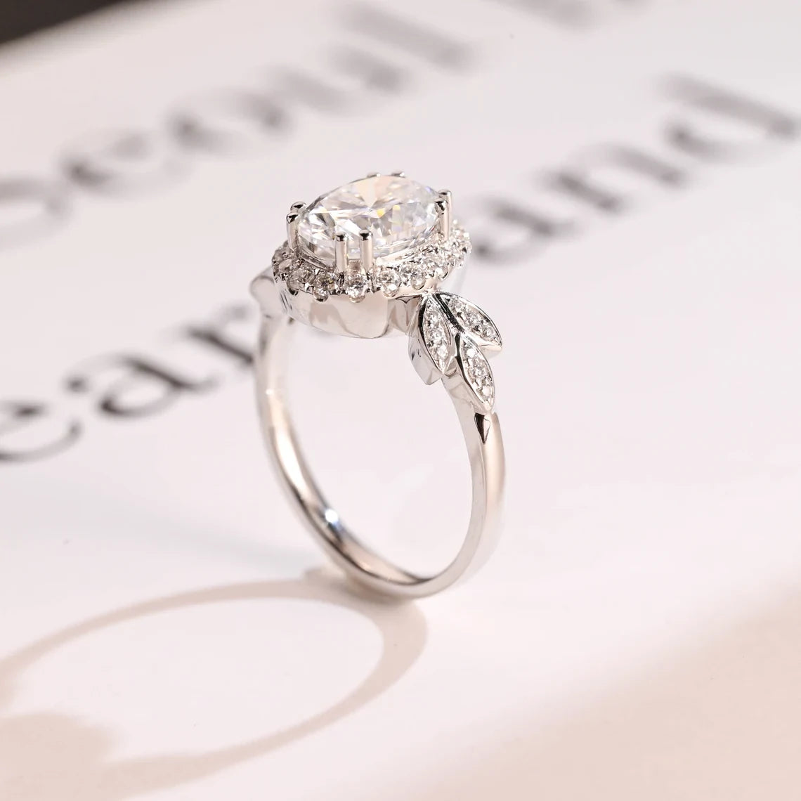 Moissanite Cluster Ring