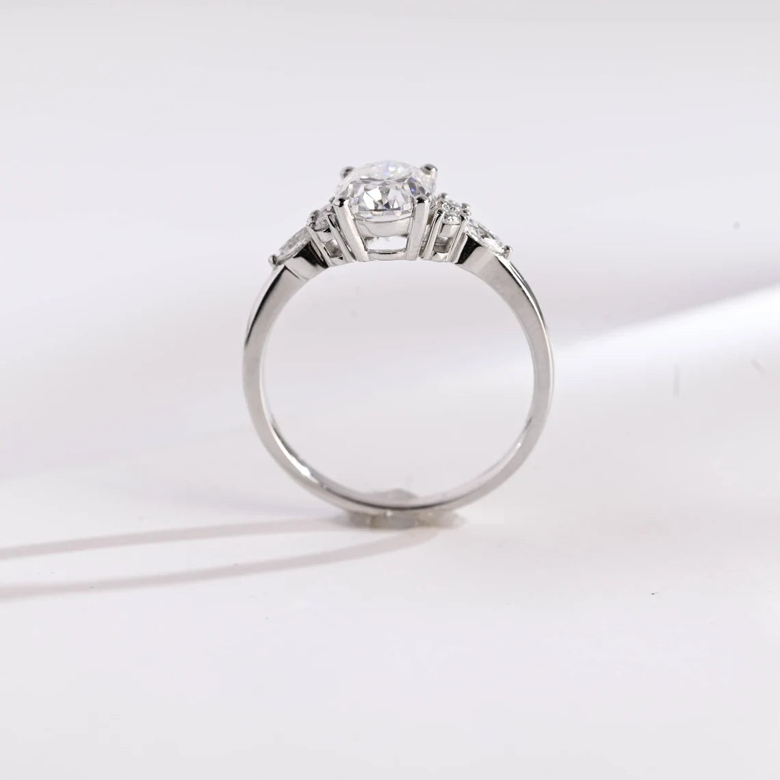 White Gold Moissanite Ring
