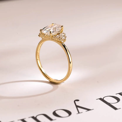 Gold Oval Bridal Ring