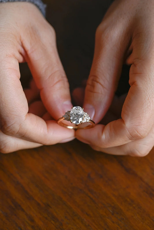 Oval Moissanite Engagement Ring