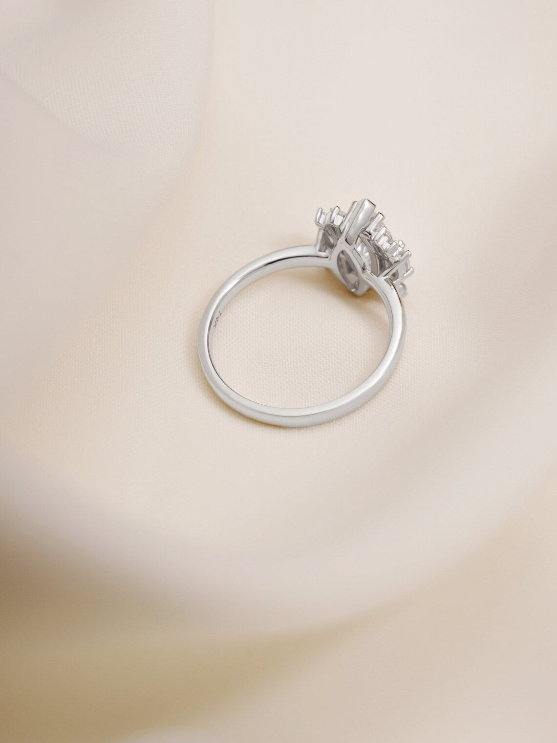 White gold engagement ring