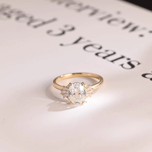 oval moissanite ring 