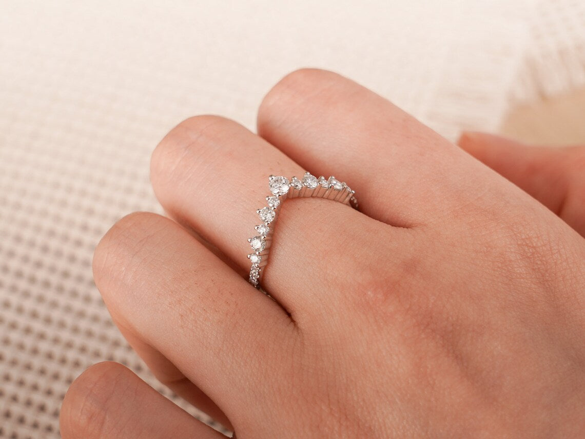 Handmade diamond band