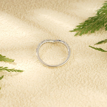 Solid gold curved ring