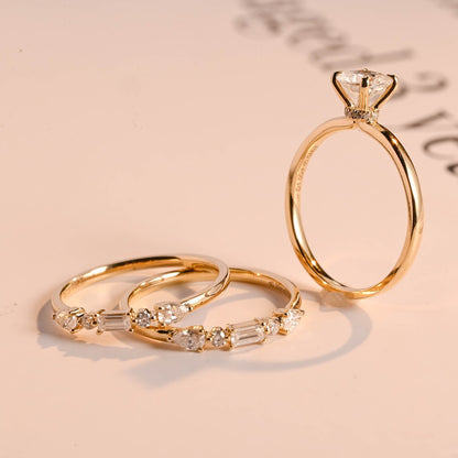 Unique bridal ring set