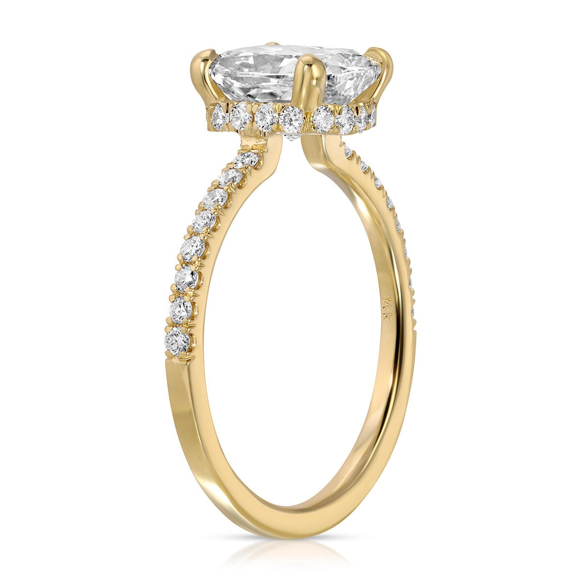 hidden halo diamond ring | hidden halo ring