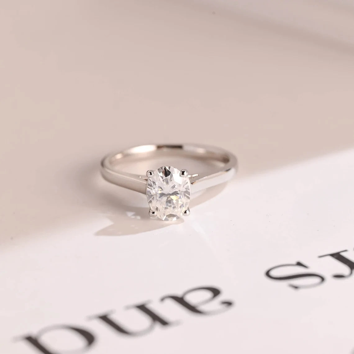 oval moissanite ring