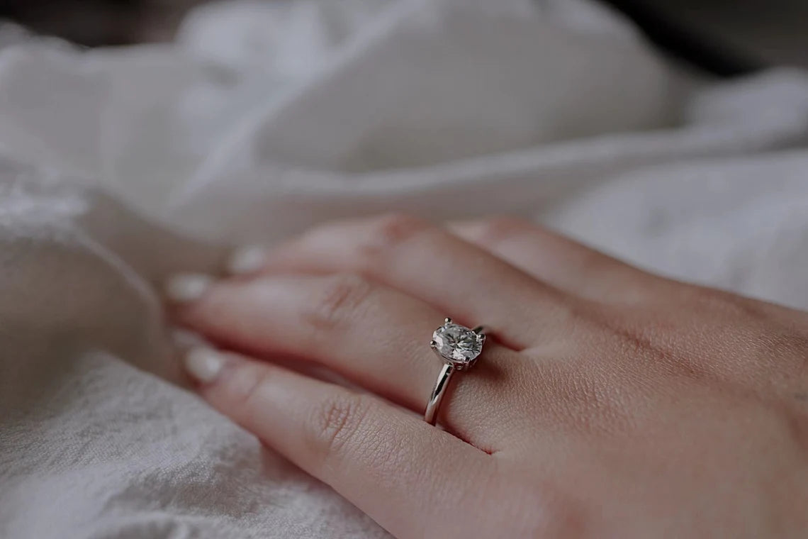 Moissanite Proposal Ring
