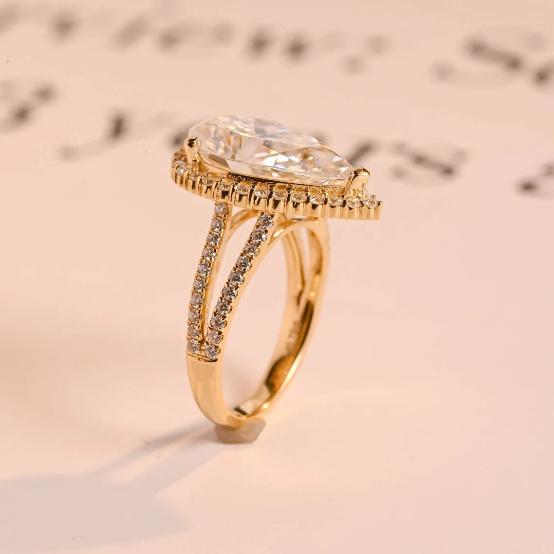 Split shank engagement ring