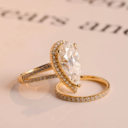 Moissanite bridal ring set