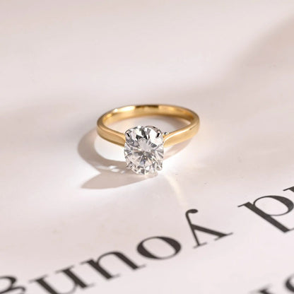 Oval Moissanite Ring