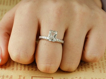 wedding jewelry ring | handmade moissanite ring | brilliant radiant cut ring
