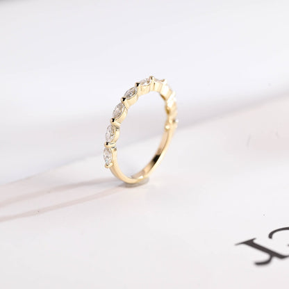 Moissanite wedding band