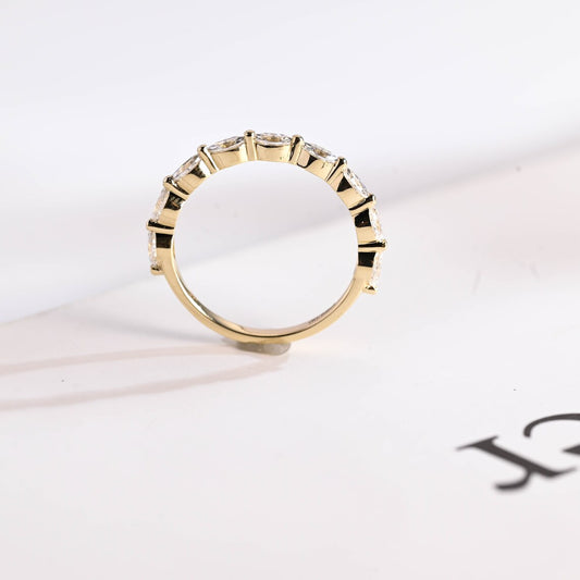 Marquise moissanite band