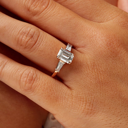 Three stone engagement ring