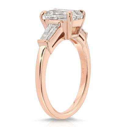 Rose gold solitaire ring