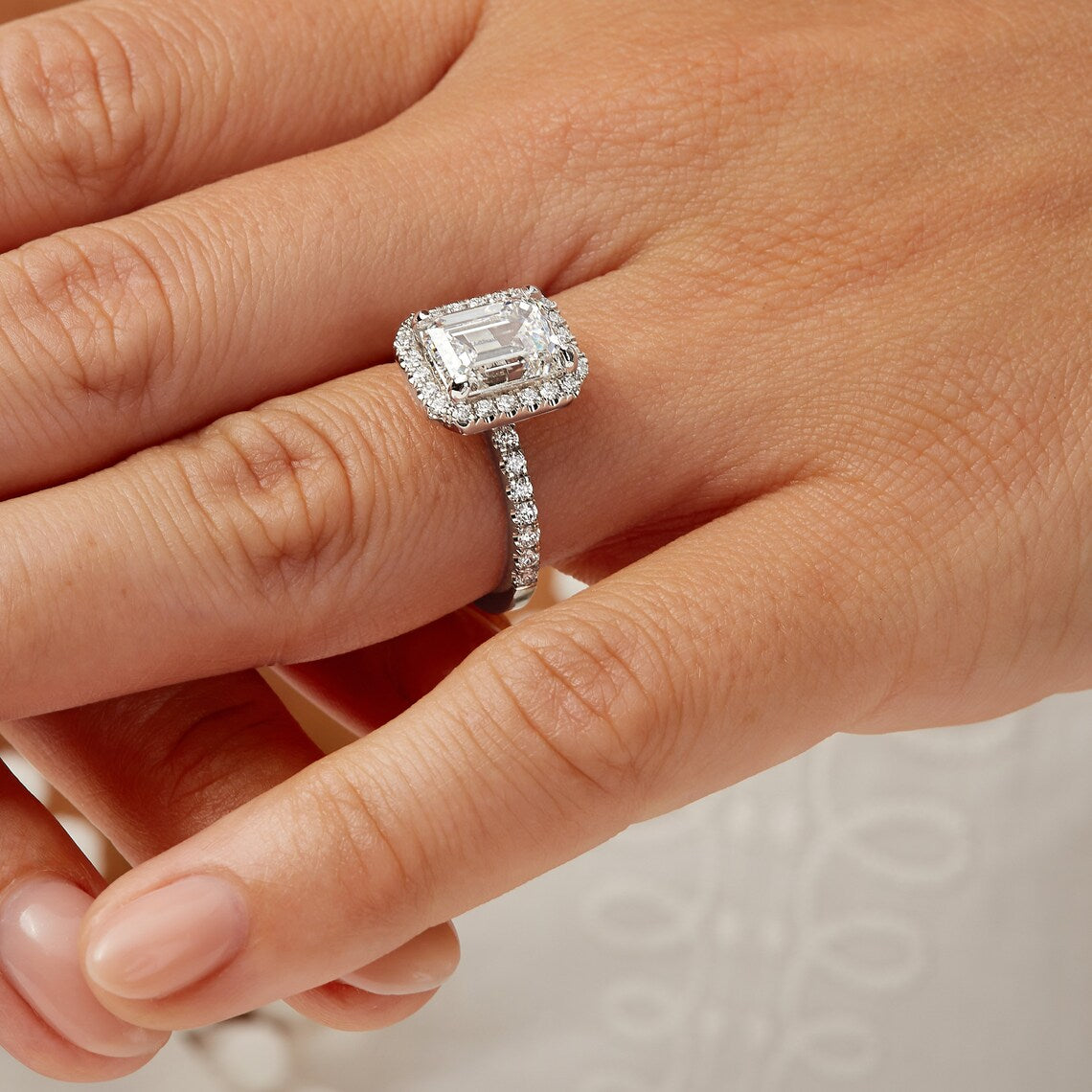 Half eternity engagement ring