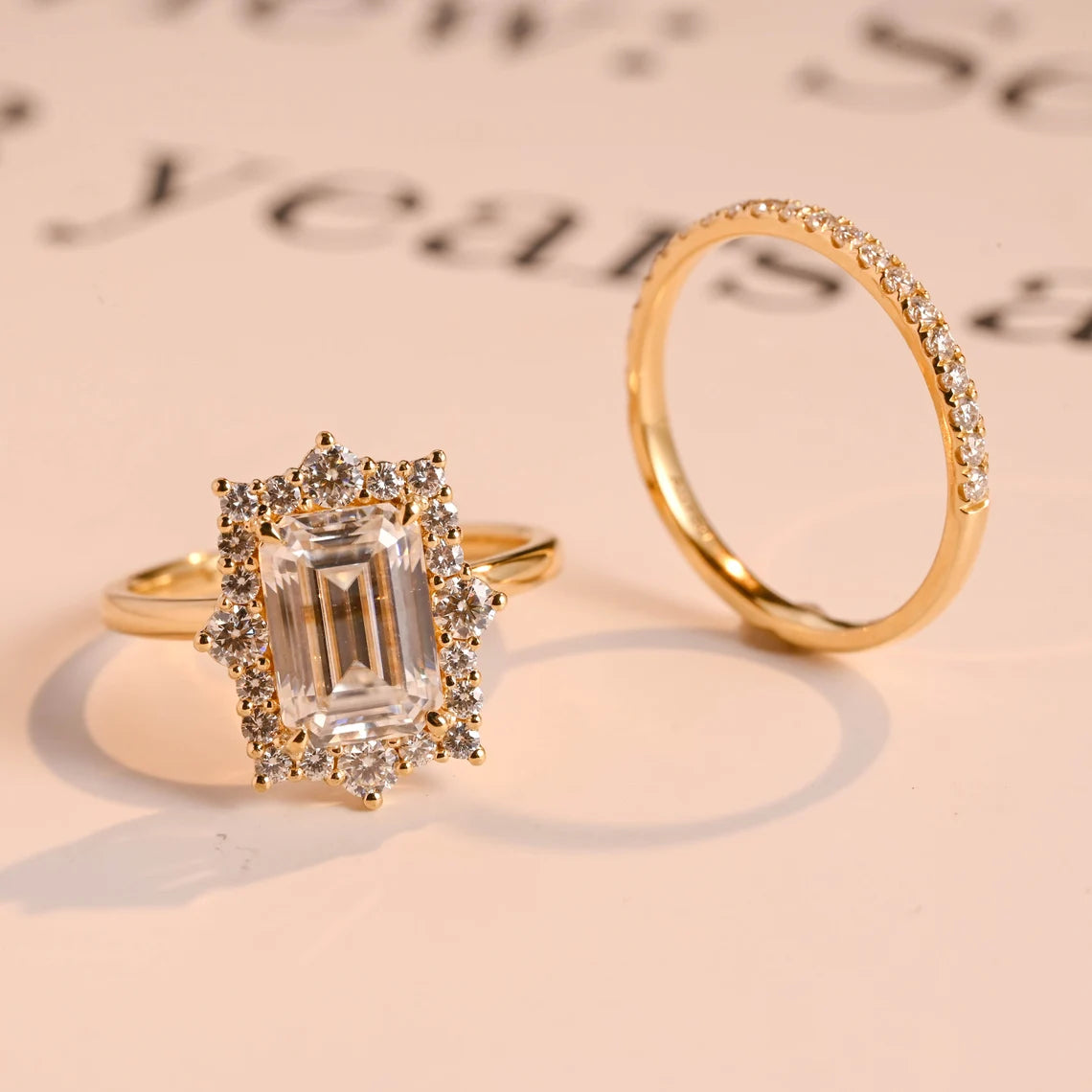 Half eternity pave band