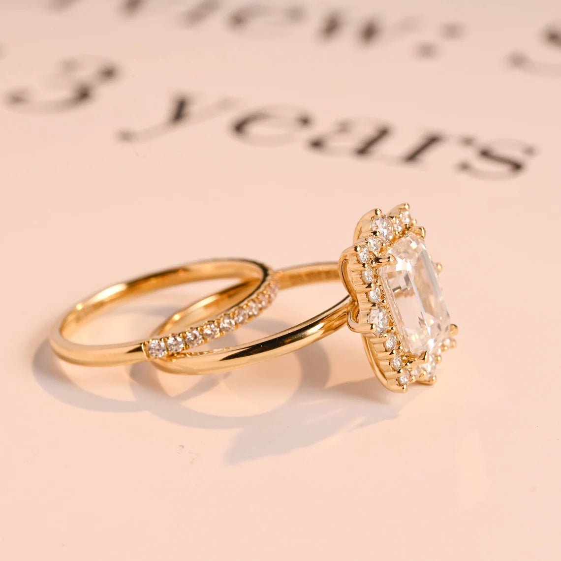 Wedding ring set for her