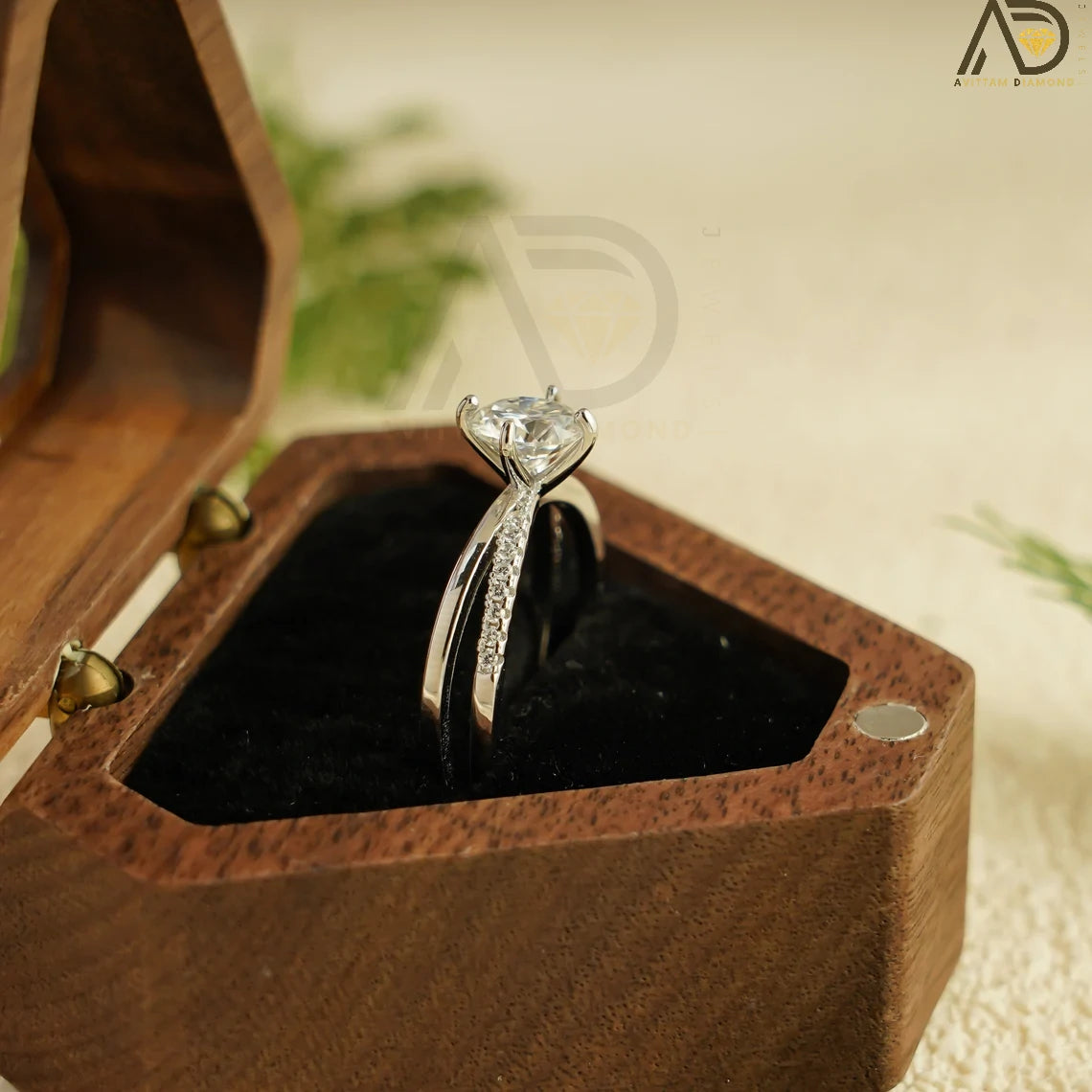 Gold Anniversary Gift | Double Band Pave | Timeless Jewelry

