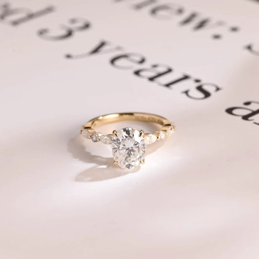 oval moissanite ring
