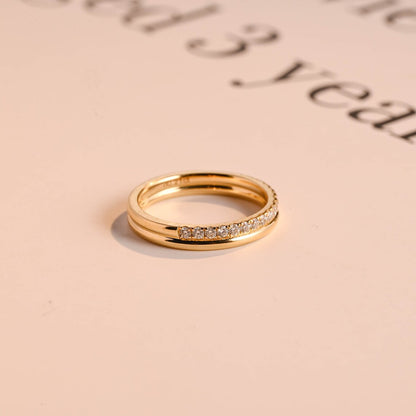 Moissanite eternity band
