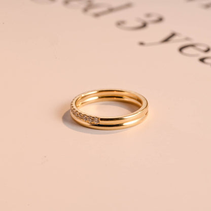 Gold half eternity ring