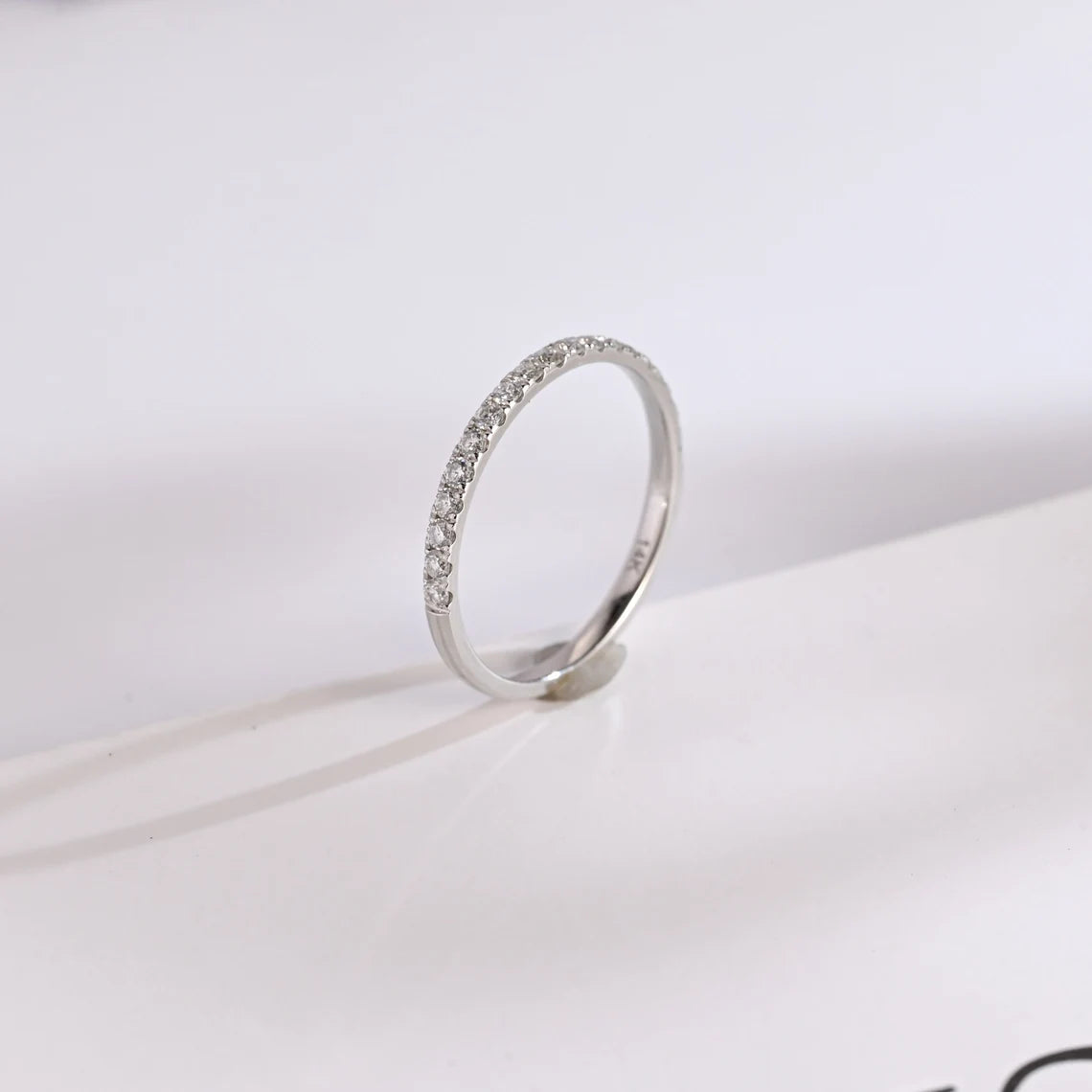 Moissanite eternity ring