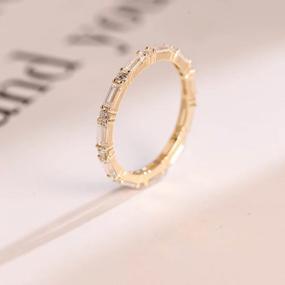Moissanite eternity band