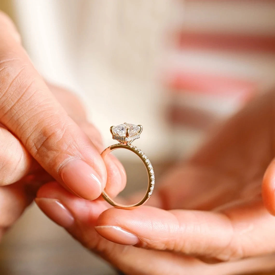 10K–18K Gold Shine | Radiant Cut Elegance | Wife’s Ring

