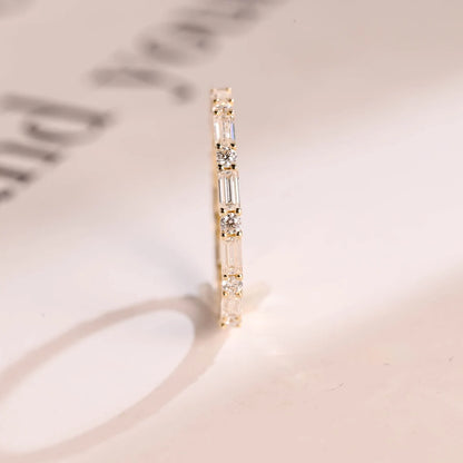 Moissanite anniversary ring
