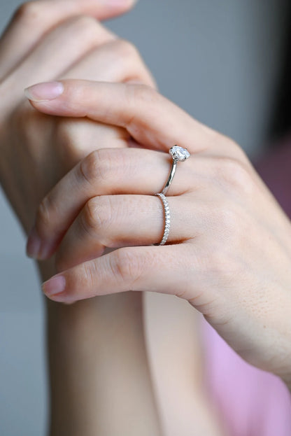 Moissanite promise ring