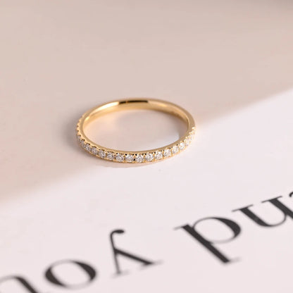 Stackable moissanite ring