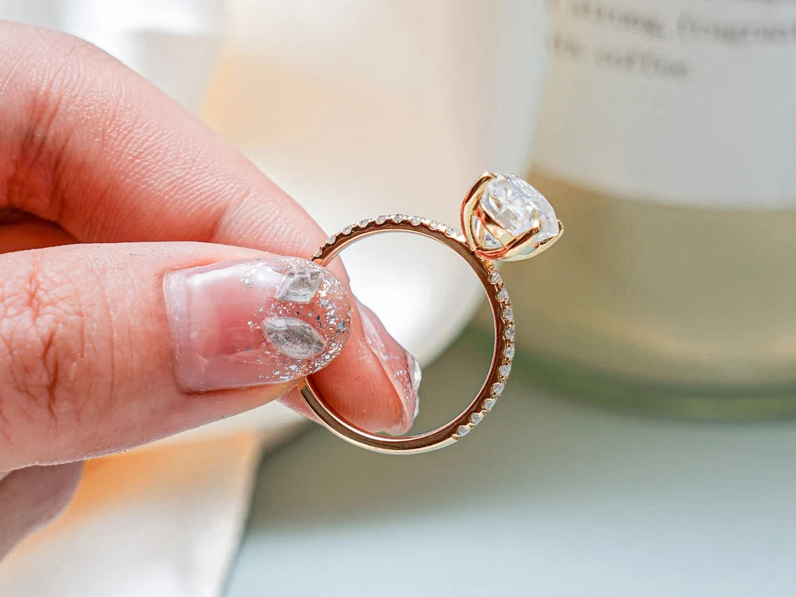 eco-friendly engagement ring | moissanite fine jewelry | artisan gold ring
