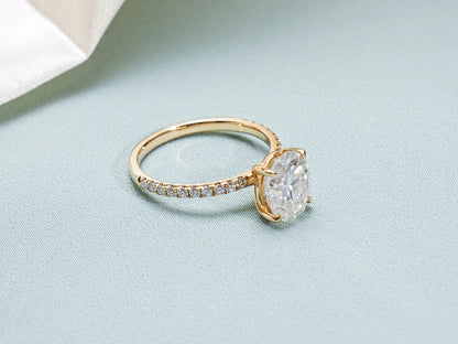 statement moissanite ring | timeless gold ring | romantic proposal ring

