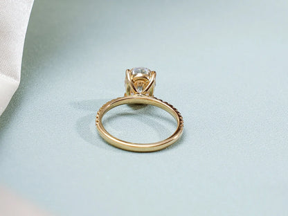moissanite wedding ring | conflict free engagement | handmade ring
