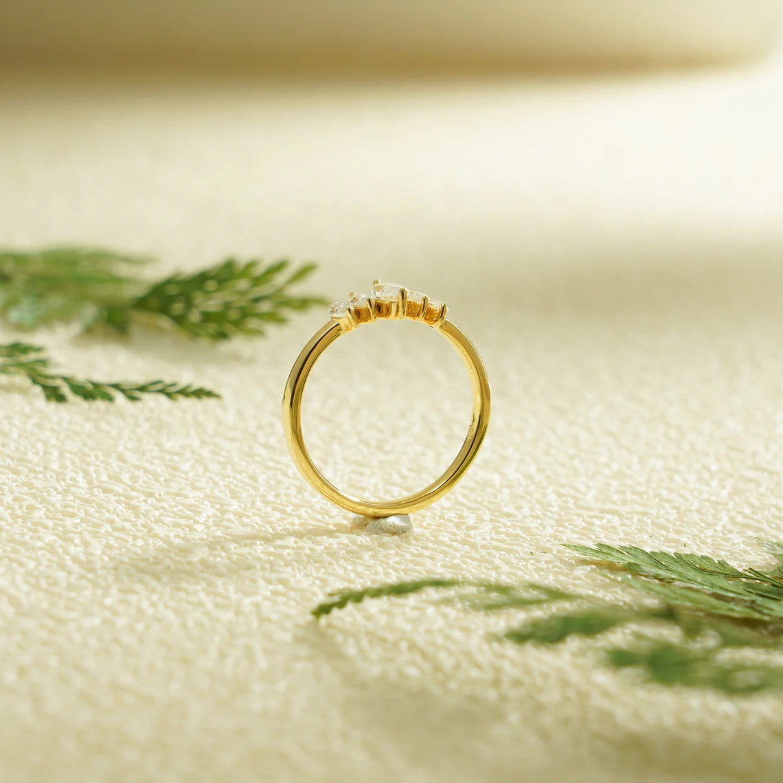 Marquise moissanite ring