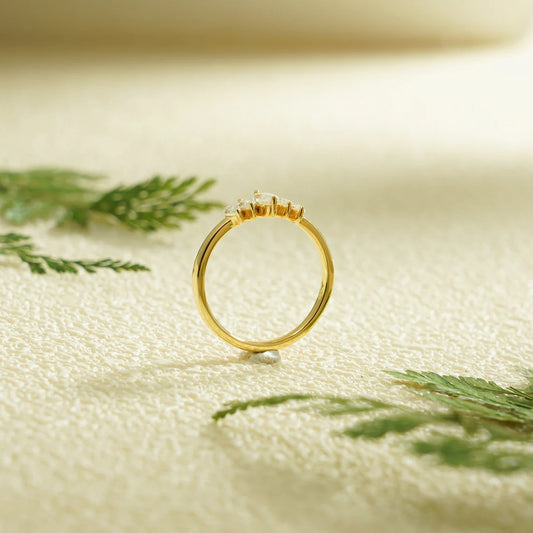 Five stone moissanite band