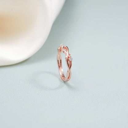 Twisted vine matching wedding band 