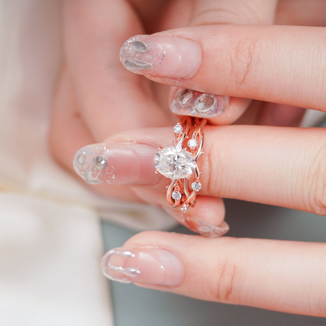 Moissanite Promise Ring