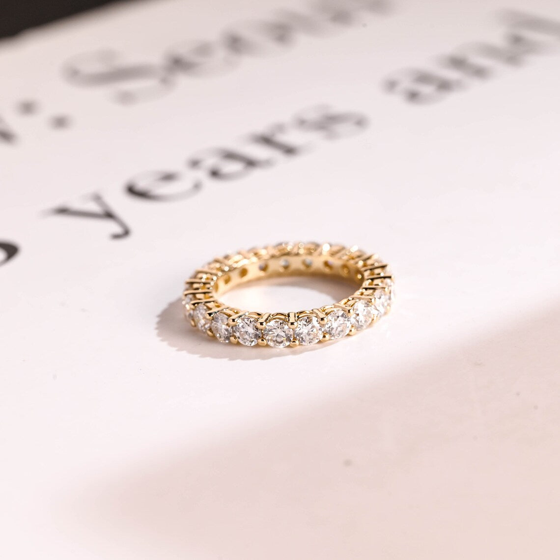 Moissanite wedding ring