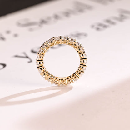Moissanite eternity ring