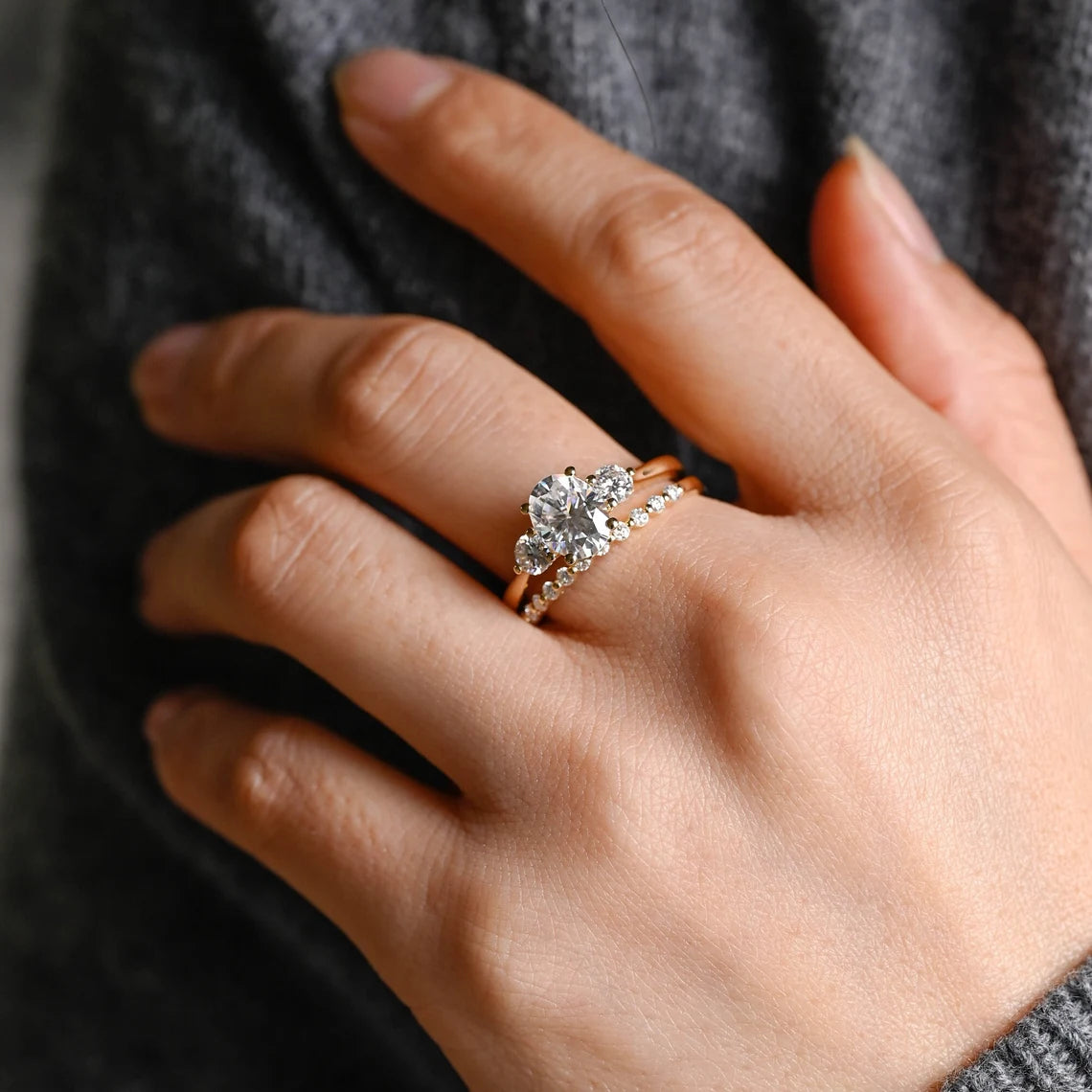 Wedding ring set for her