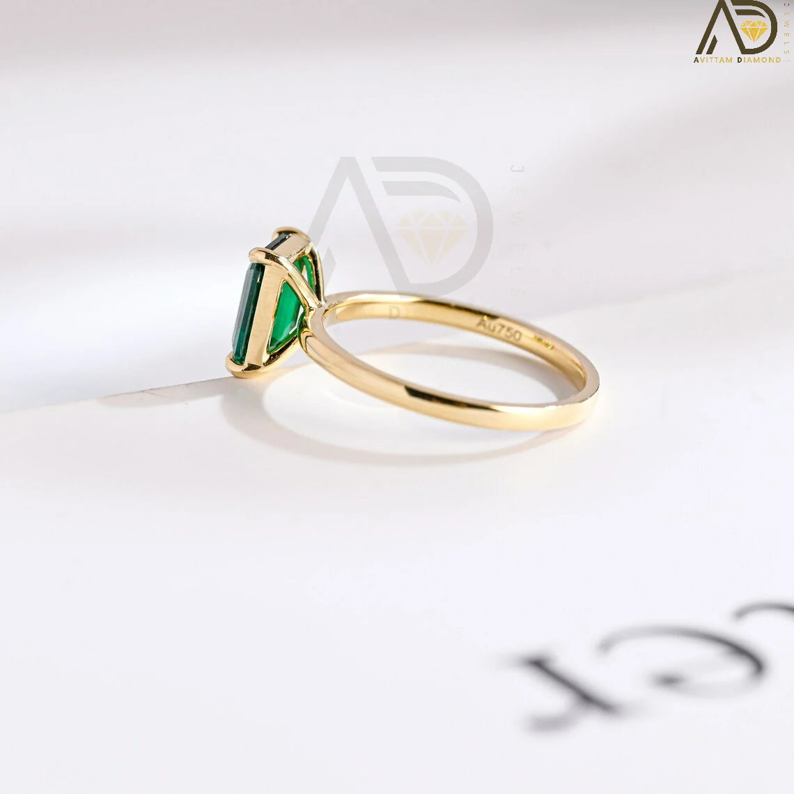 Unique Minimalist Emerald Design | Emerald Bridal Jewelry for Women | Affordable Emerald Jewelry Gift