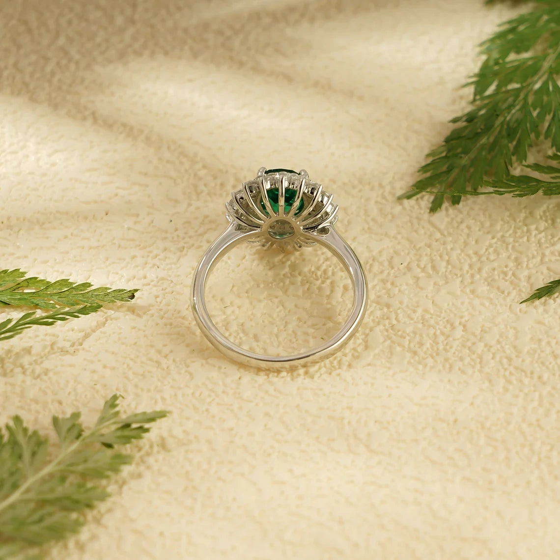 green engagement ring