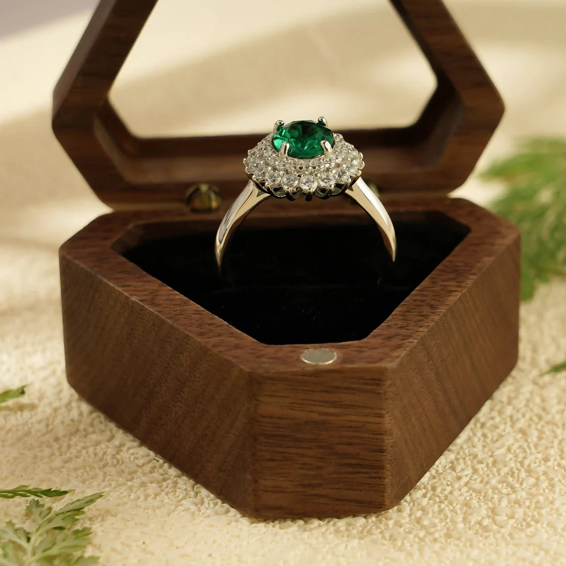 moissanite ring with halo 